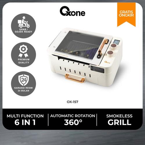 [EZO.4700062] Oxone  OX157 Smokeless Grill 6in1  Pemanggang Listrik Multifungsi