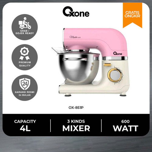 [EZO.4700116] Oxone OX851P Stand Mixer Pengaduk Pengocok Telur Adonan Kue 4L