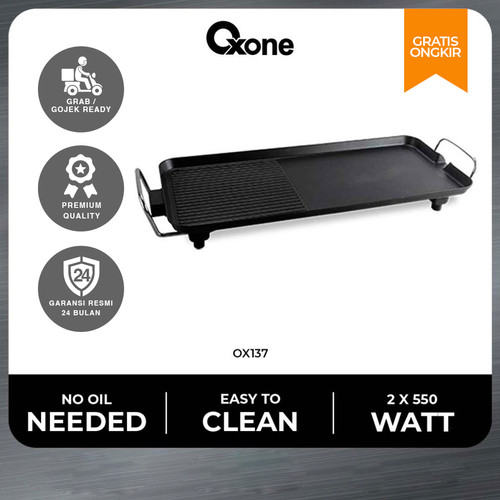 [EZO.4700290] Oxone OX137 Pan Grill Alat Panggangan BBQ Elektrik Anti Lengket