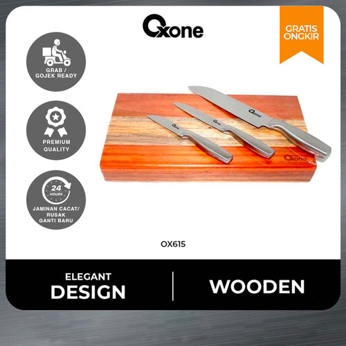 [EZO.4700129] Oxone OX615 Bamboo Board dengan 3 Pcs pisau