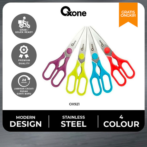 [EZO.4700156] Oxone OX921 Gunting Stainless Steel Colorfull Gunting Tajam