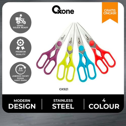 [EZO.4700156] Oxone OX921 Gunting Stainless Steel Colorfull Gunting Tajam