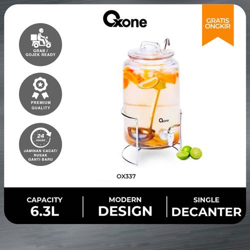 [EZO.4700165] Oxone OX337 Decanter Wadah Toples Air 6.3 L High Quality Glass