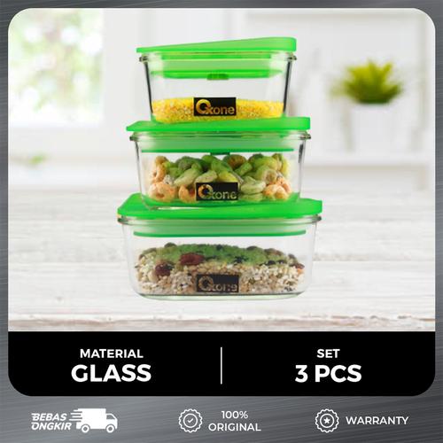 [EZO.4700170] Oxone OX308OB Square Glass Storage Air Vacuum