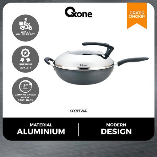 [EZO.4700231] Oxone OX97WA Performa Wok Anodized Masak Wajan Aluminium
