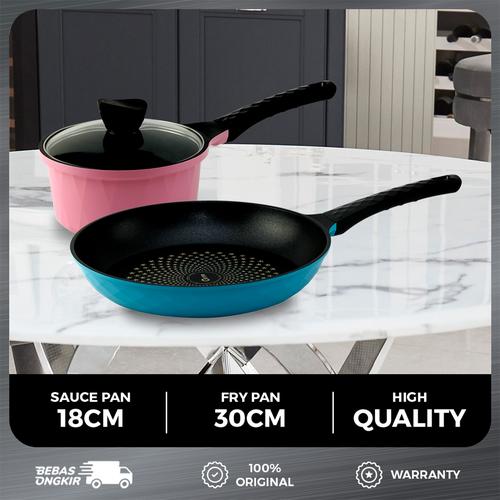 [EZO.4700248] Oxone OX1830SF Pink Pot & Blue Fry Pan