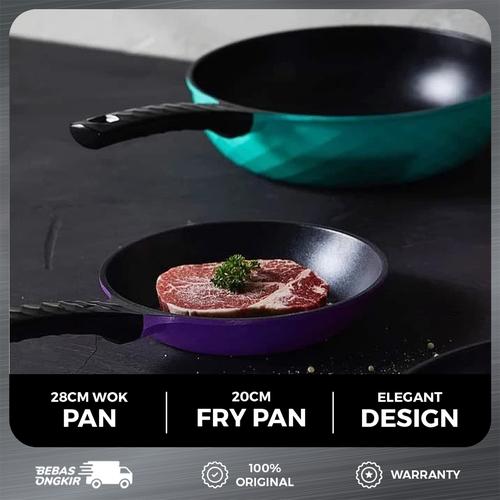 [EZO.4700262] Oxone OX2820WF Panci Wok Fry Pan Set 2Pcs