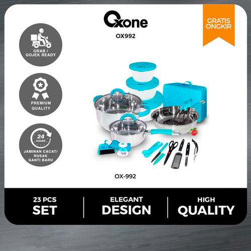 [EZO.4700267] Oxone OX992 Set Panci Peralatan dapur 23 pcs Kitchen Tools
