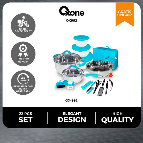 [EZO.4700267] Oxone OX992 Set Panci Peralatan dapur 23 pcs Kitchen Tools