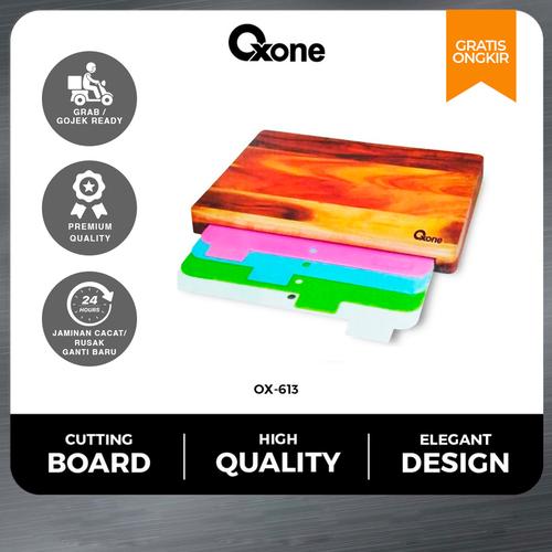 [EZO.4700284] Oxone OX613 Rainbow Cutting Board Set Talenan Sayur