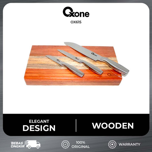 [EZO.4700285] Oxone Bamboo Board with Hidden Knife Set OX-615