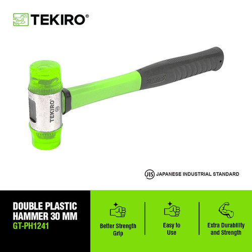 [EZM.4600744] Tekiro Double Plastic Hammer 30 Mm / Palu Pastik / Tools - Alat Perkakas