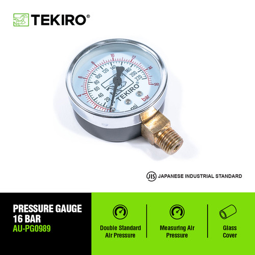 [EZM.4601590] TEKIRO PRESSURE GAUGE FOR COMPRESSOR 16 BAR /PRESSURE GAUGE