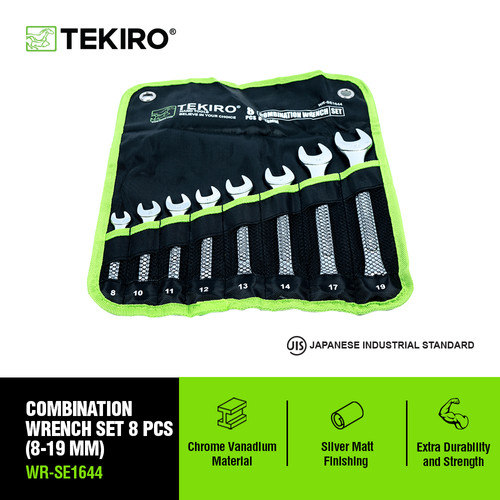 [EZM.4601612] TEKIRO KUNCI RING PAS SET (8 - 19 MM) 8 PCS /KUNCI RINGPAS SET