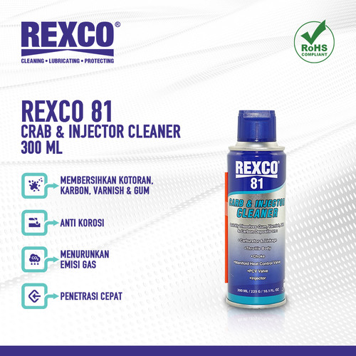 [EZM.4601276] Rexco 81 Pembersih Karburator dan Injektor (Cleaner) 300 Ml