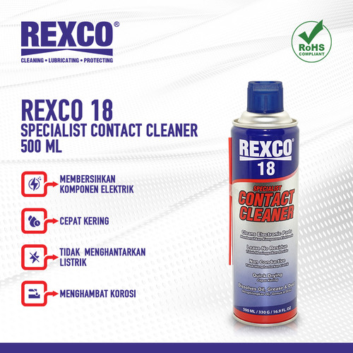 [EZM.4601347] Rexco 18 Pembersih Elektrik & Elektronik (Contact Cleaner) 500 Ml