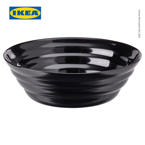 [EZO.0501006] IKEA NATBARB Mangkuk Keramik Hitam 14cm