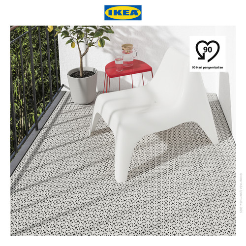 [EZO.0501014] IKEA ALTAPPEN Decking Tile Bongkar Pasang Abu-Abu 0.81 m² Isi 9Pcs