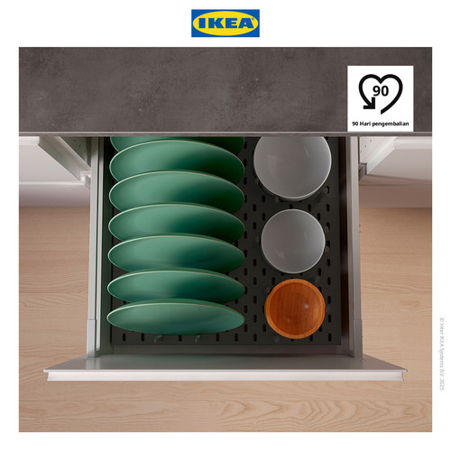 [EZO.0501047] IKEA UPPDATERA Pegboard Pengatur Laci Antrasit 60cm