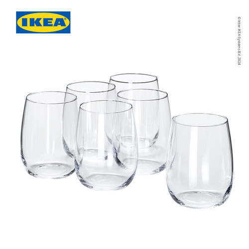 [EZO.0501115] IKEA STORSINT Gelas Kaca untuk Minum 37cl Kaca Isi 6pcs