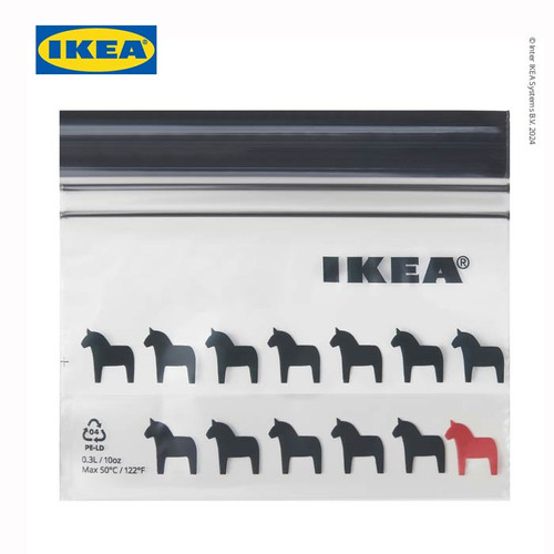 [EZO.0501120] IKEA ISTAD Kantong Plastik Klip Penyimpan 0.3L Isi 25pcs