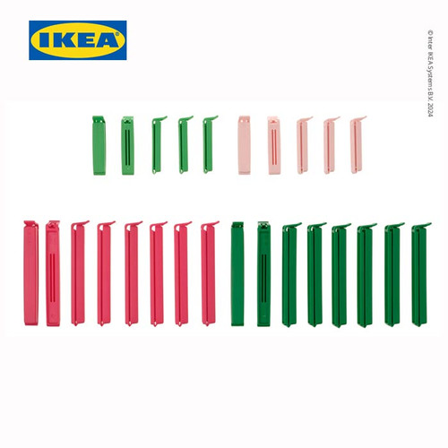 [EZO.0501136] IKEA BEVARA Klip Penutup Plastik Warna Campuran Isi 26Pcs