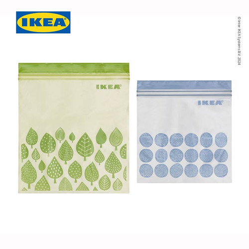 [EZO.0501139] IKEA ISTAD Kantong Plastik Klip Penyimpan 2.5L dan 1.2L Isi 50 pcs