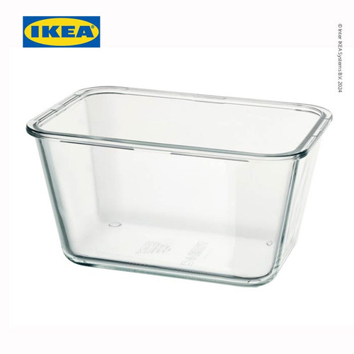 [EZO.0501170] IKEA 365+ Tempat Makanan Tanpa Tutup Kaca Persegi Panjang 1.8L