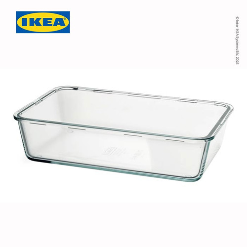 [EZO.0501182] IKEA 365+ Tempat Makanan Kaca Persegi Panjang 3.1L