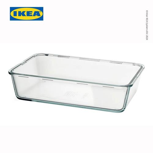 [EZO.0501182] IKEA 365+ Tempat Makanan Kaca Persegi Panjang 3.1L