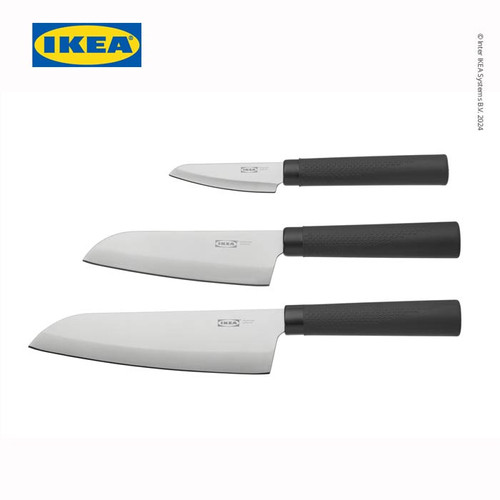 [EZO.0501189] IKEA FORSLAG Pisau Dapur Set Isi 3pcs