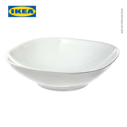 [EZO.0501220] IKEA VARDERA Piring Makan Cekung Putih 20x20 cm