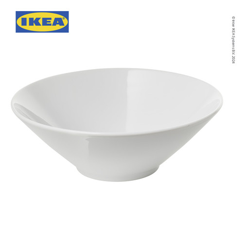 [EZO.0501228] IKEA 365+ Mangkok Makan Sisi Miring Putih 17 cm