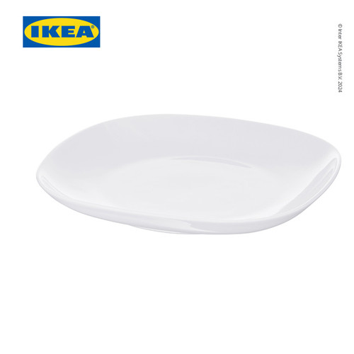 [EZO.0501230] IKEA VARDERA Piring Makan Putih 25x25 cm