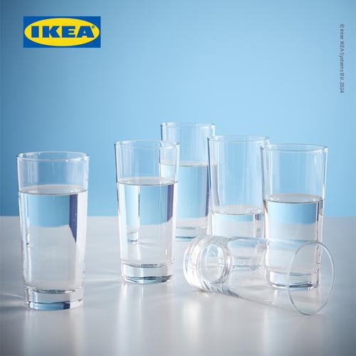 [EZO.0501232] IKEA GODIS Gelas Kaca untuk Minum 40cl Kaca Isi 6pcs