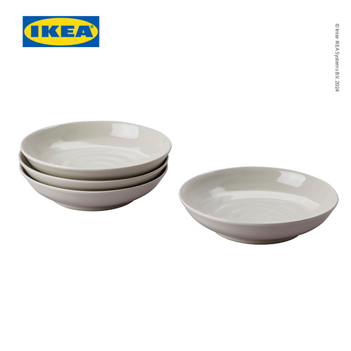 [EZO.0501242] IKEA SANDSKADDA Piring Makan Cekung 20cm Isi 4pcs