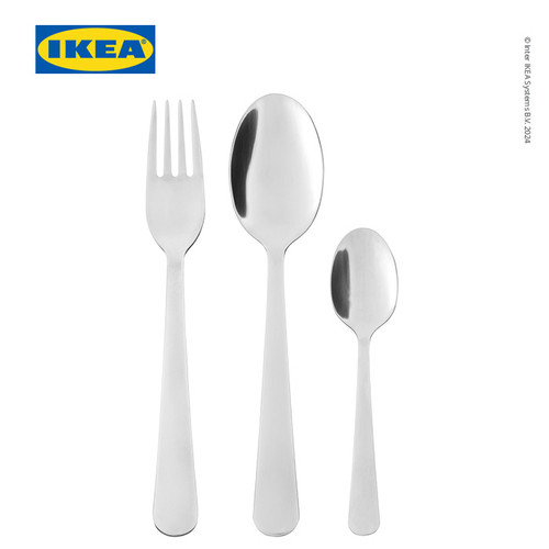 [EZO.0501243] IKEA DRAGON Set Peralatan Makan Sendok Garpu Isi 18pcs