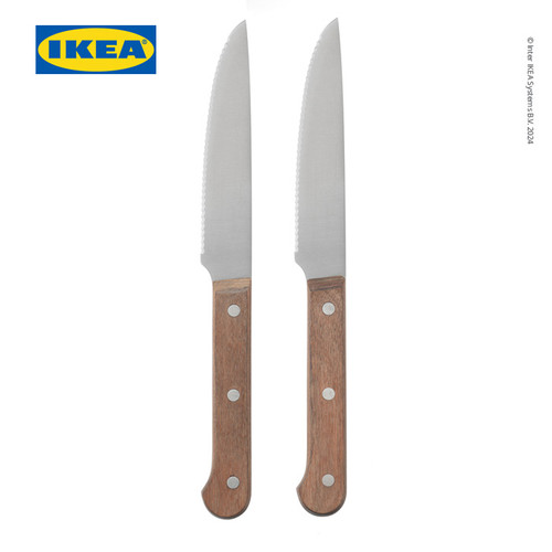 [EZO.0501245] IKEA LINDRIG Pisau Steak Untuk Makan 24 cm Isi 2pcs