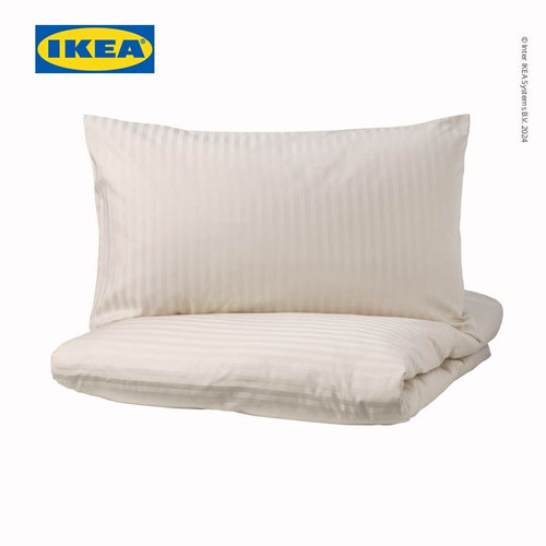 [EZO.0501296] IKEA NATTJASMIN Sarung Duvet 200x200cm dan 2 Sarung Bantal 50x80cm