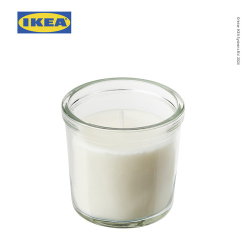 [EZO.0501312] IKEA JAMLIK Lilin Beraroma Dalam Gelas Vanilla 20 jam