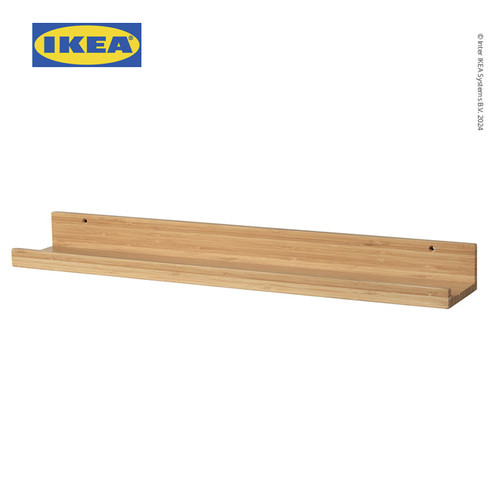 [EZO.0501326] IKEA MALERAS Rak Ambalan untuk Aksesoris Dinding Bambu 75cm