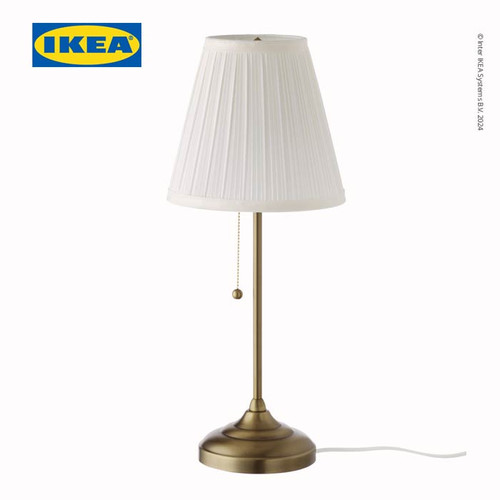 [EZO.0501346] IKEA ARSTID Lampu Meja / Lampu Baca Kuningan/Putih Minimalis