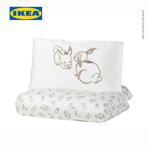 [EZO.0501363] IKEA RODHAKE Sarung Duvet 110x125 dan Sarung Bantal 35x55 Pola Kelinci