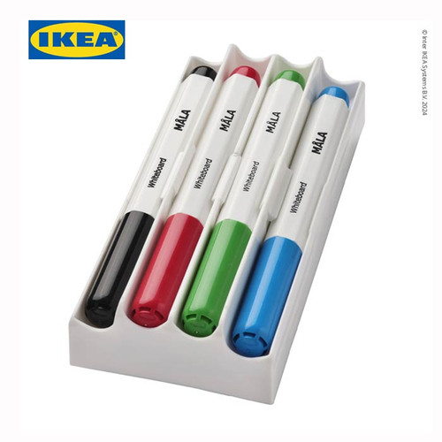 [EZO.0501366] IKEA MALA Spidol Papan Tulis Dengan Penghapus Isi 4pcs