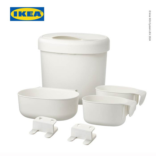 [EZO.0501378] IKEA ONSKLIG Keranjang Meja Ganti Popok Putih Isi 4pcs
