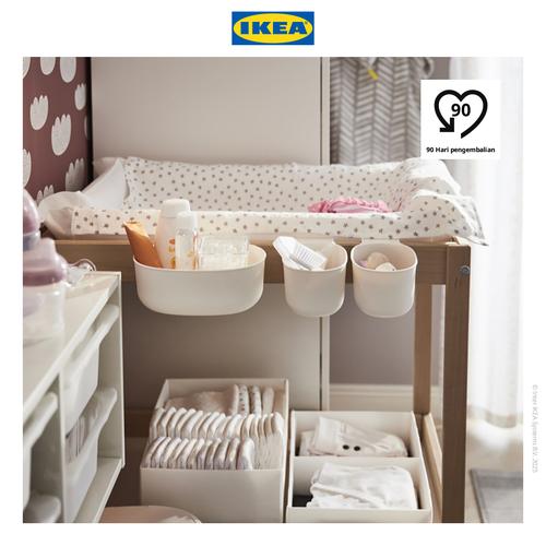 [EZO.0501378] IKEA ONSKLIG Keranjang Meja Ganti Popok Putih Isi 4pcs