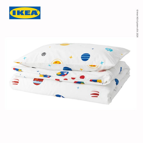 [EZO.0501382] IKEA AFTONSPARV Sarung Duvet 150x200 dan Sarung Bantal 50x80 Putih