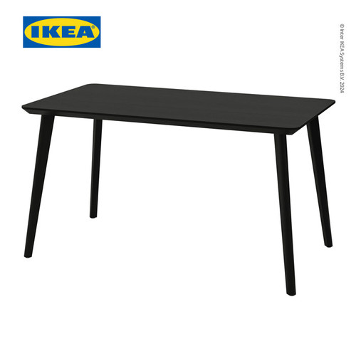 [EZO.0501403] IKEA LISABO Meja Makan Minimalis Hitam 140x78 cm