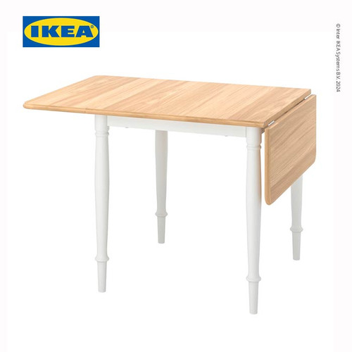 [EZO.0501409] IKEA DANDERYD Meja Makan Dengan Daun Meja Lipat 74/134x80 cm