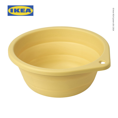 [EZO.0501438] IKEA PEPPRIG Bak Cuci Dapat Dilipat Kuning 27 cm